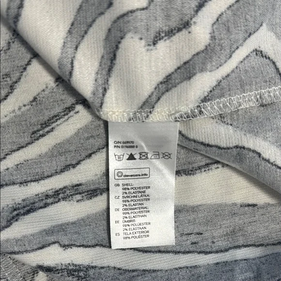 H&M Women’s Black/White Zip Back 3/4 Sleeve Sheath Dress Sz L - Picture 6 of 6